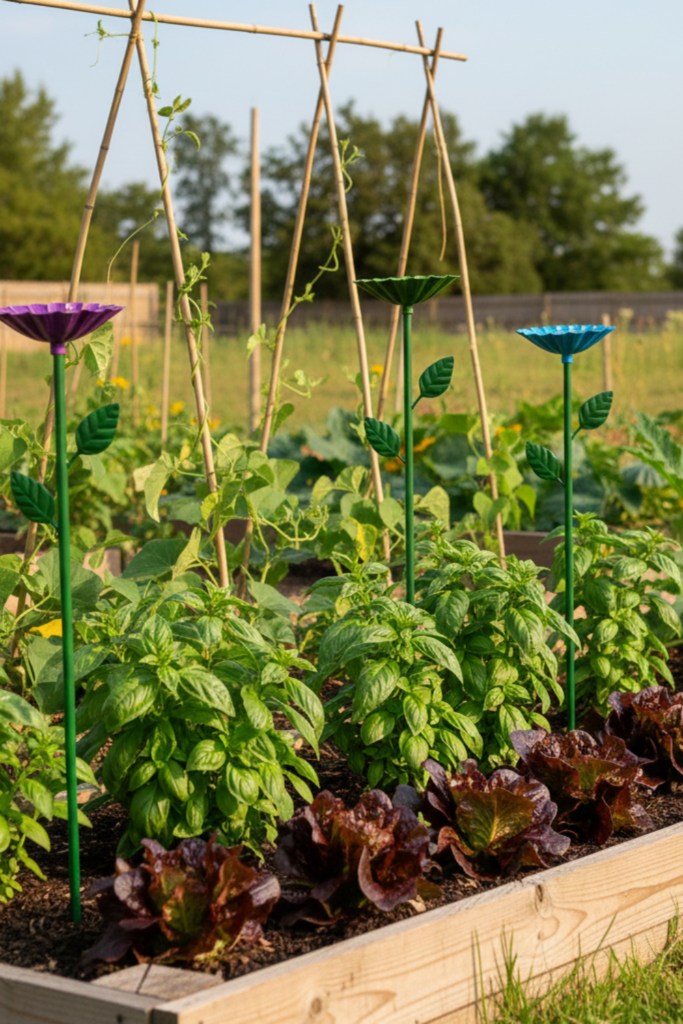 Image illustrates a bee watering station to increase your harvest.