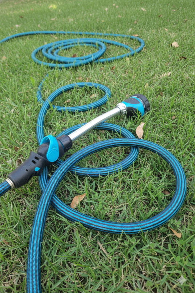 Image illustrates the best garden hose.