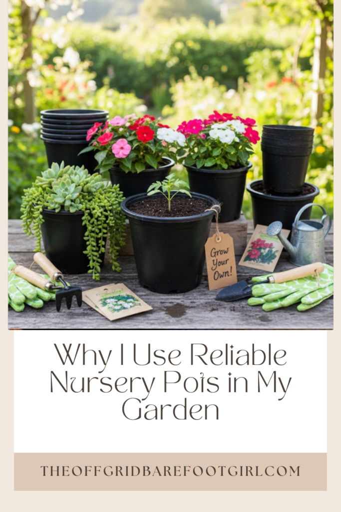 Image illustrates nursery pots.