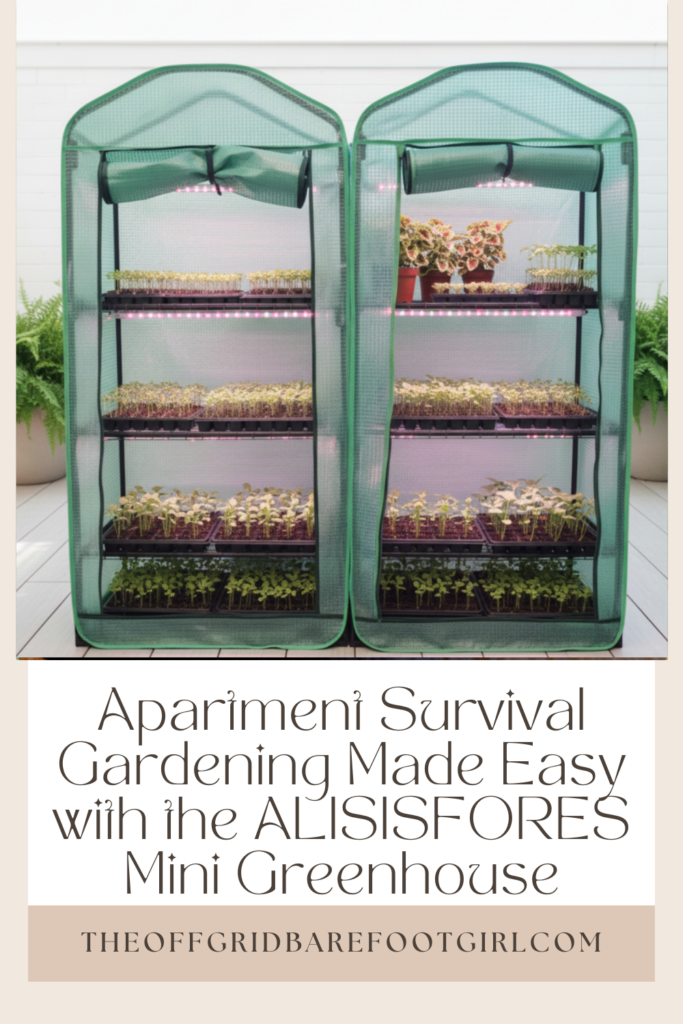 Image illustrates apartment survival gardening.